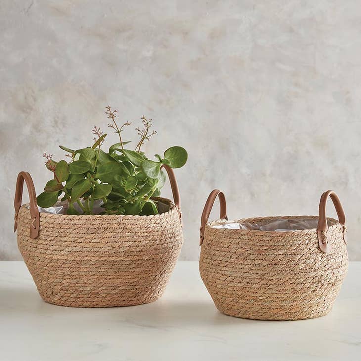 Plastic Lined Baskets - Set of 2