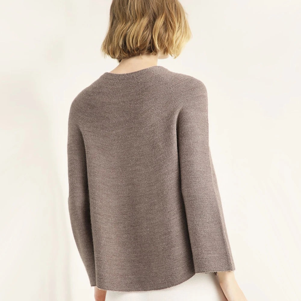 Women’s casual Spring sweater with flared sleeves