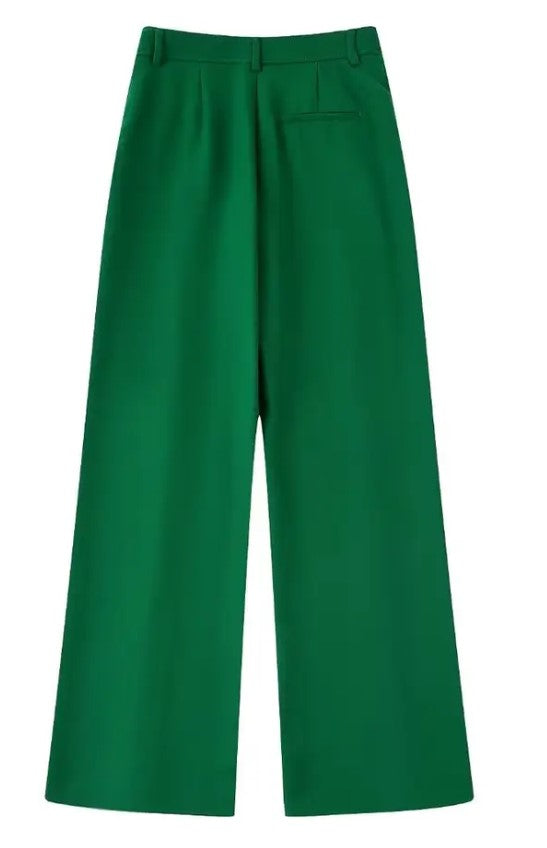 New Kelly Green Straight Pants