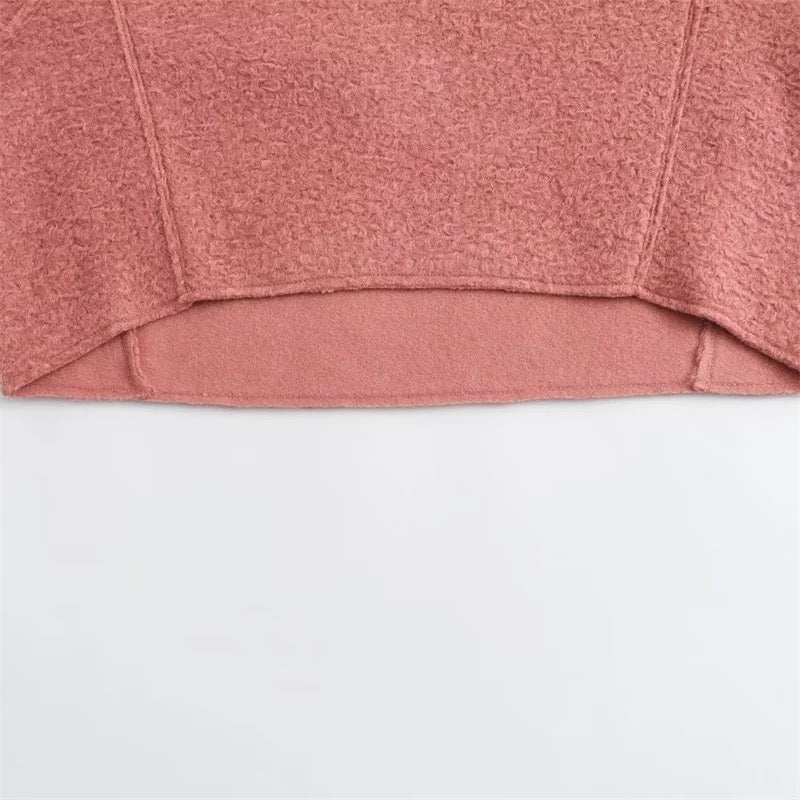 Puffy round neck sweater