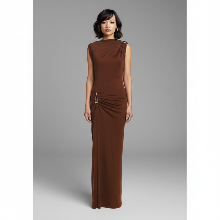 Sleeveless High Waist Ankle Length dress