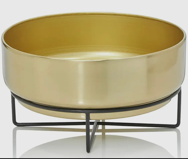 Mid Century 12inch Metal succulent planter bowl