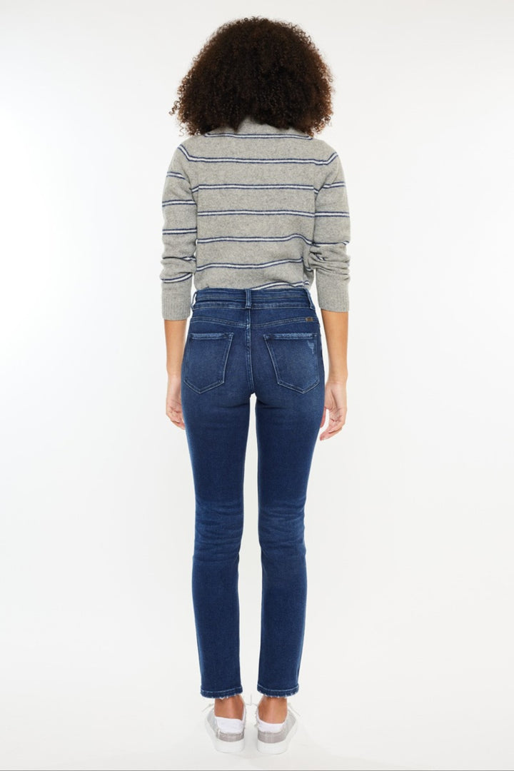 High Rise Slim Straight Jeans