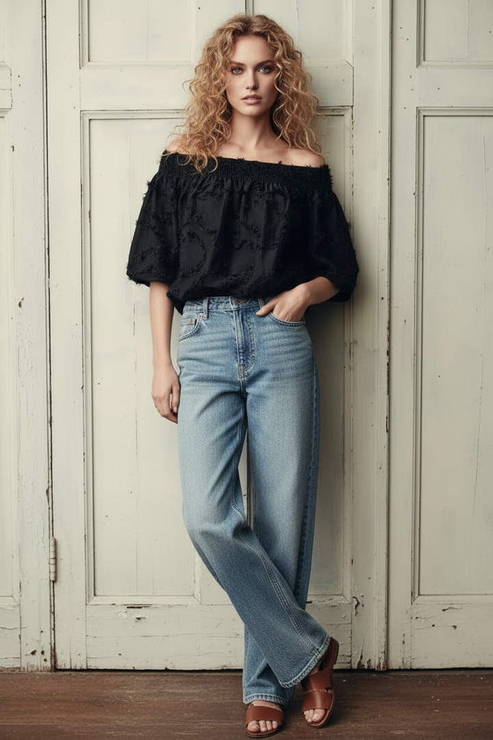 The Noir Off-Shoulder Blouse