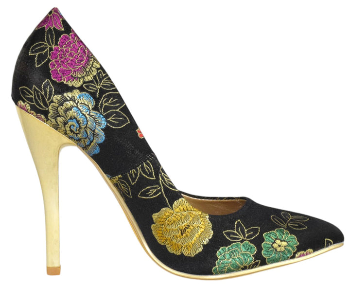 Peony Black Pumps