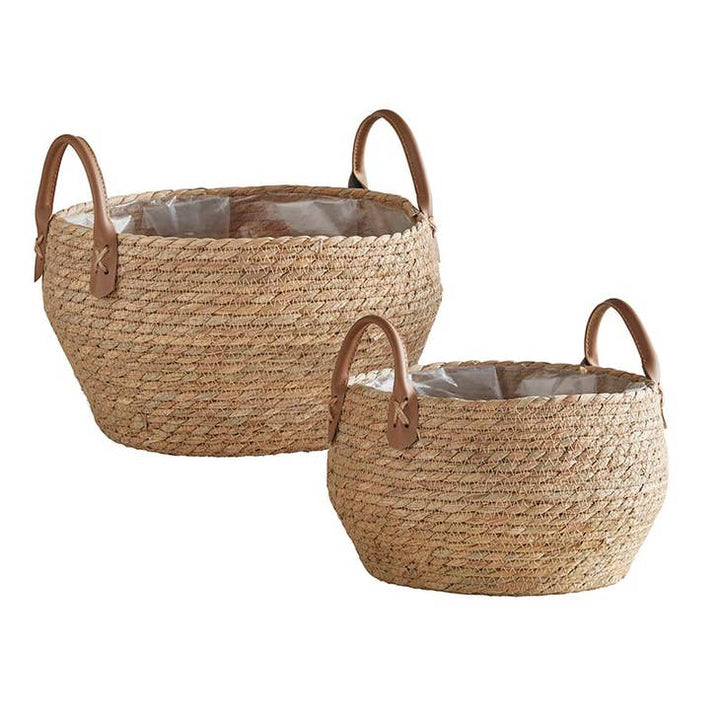 Plastic Lined Baskets - Set of 2