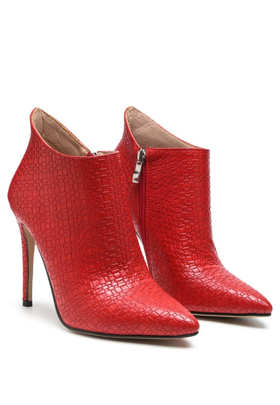 LOLITA WOVEN TEXTURE STILETTO BOOT