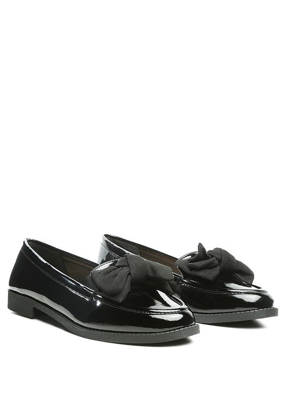 BOWBERRY BOW-TIE PATENT LOAFERS