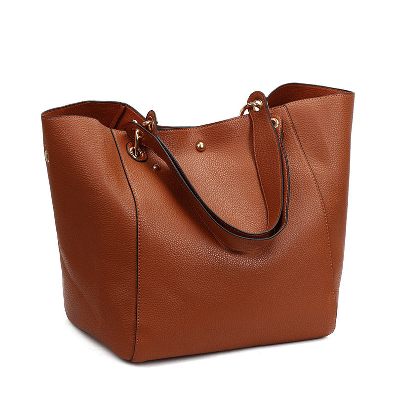 Pu Leather Classic large tote bag