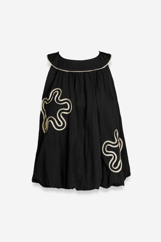 Abstract Applique Billowy Top