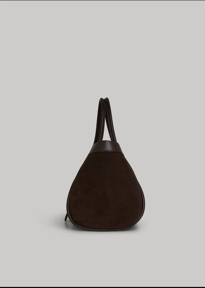 The Mayfair Bag in Chocolate Suede (Holiday Edition)