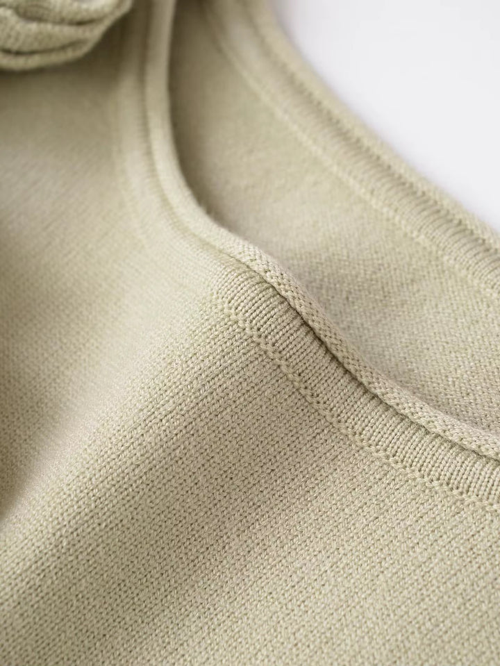 Rose Detail Long Sleeve Knit Top