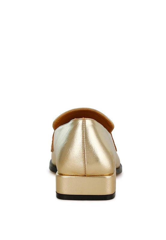 Jongs Metallic Penny Loafers