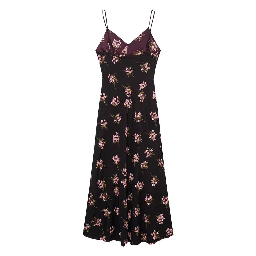 Floral Satin Slip Dress
