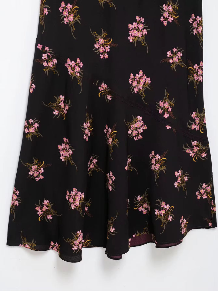 Floral Satin Slip Dress