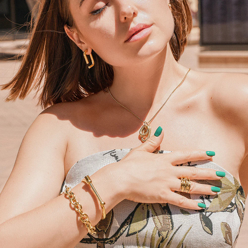 Sculpted Chain Jewelry Set