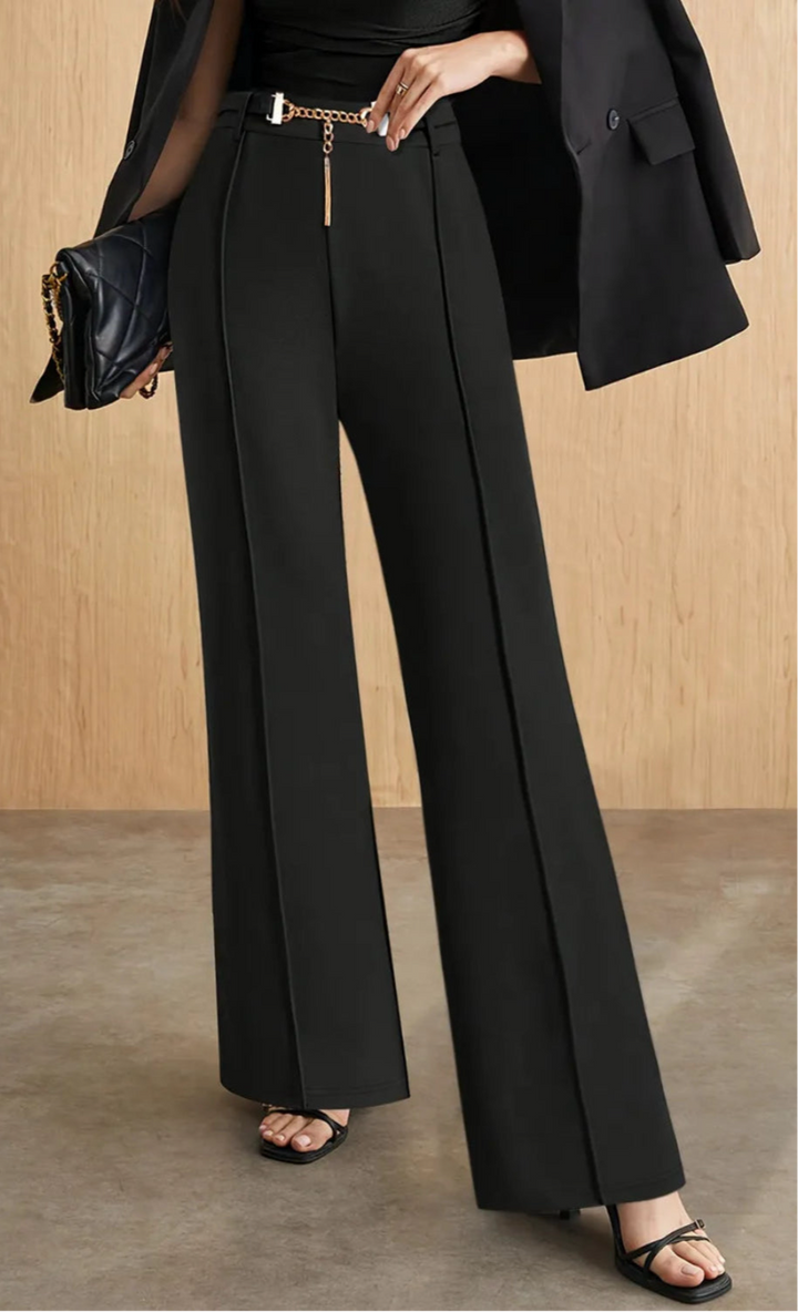 Chain Detail High Waist Pants