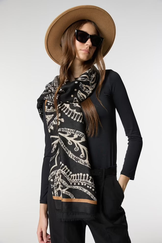 Black Paisley Scarf