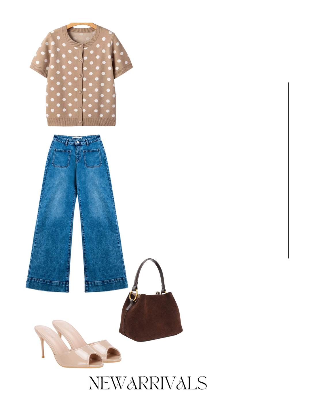 Polka Dot Short Sleeve Button Down Sweater Cardigan