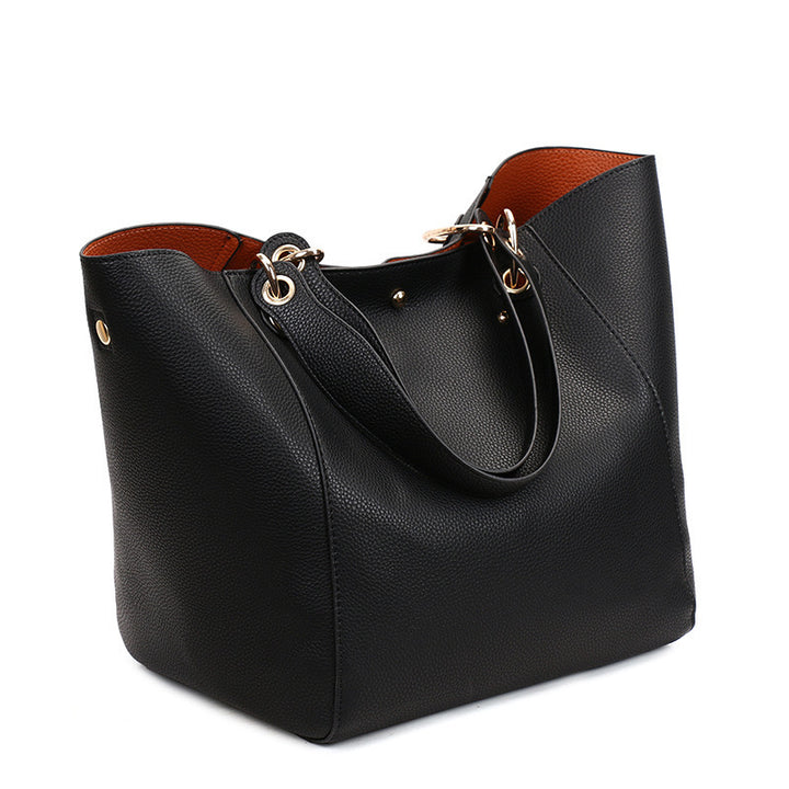 Pu Leather Classic large tote bag