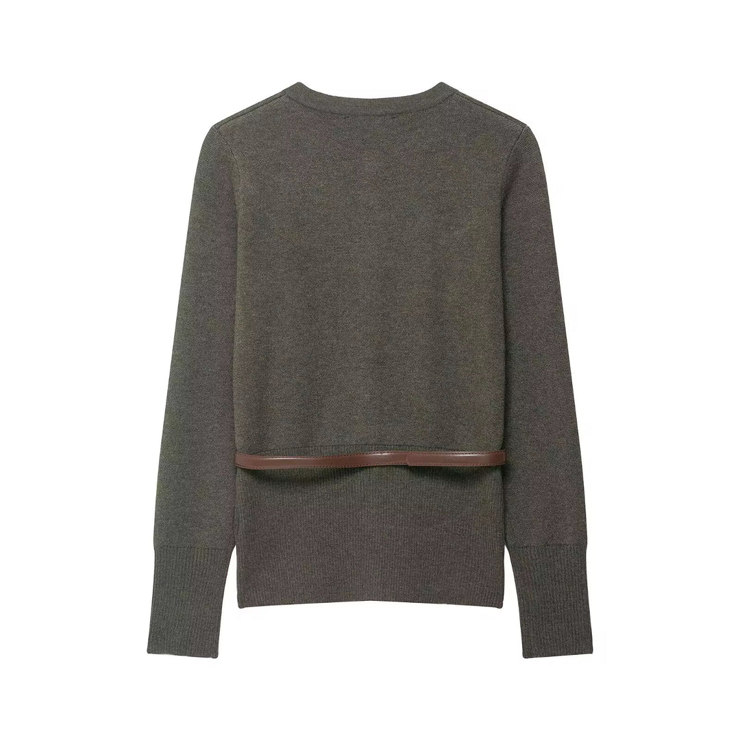 Argyle Pattern Cardigan and Skirt Set