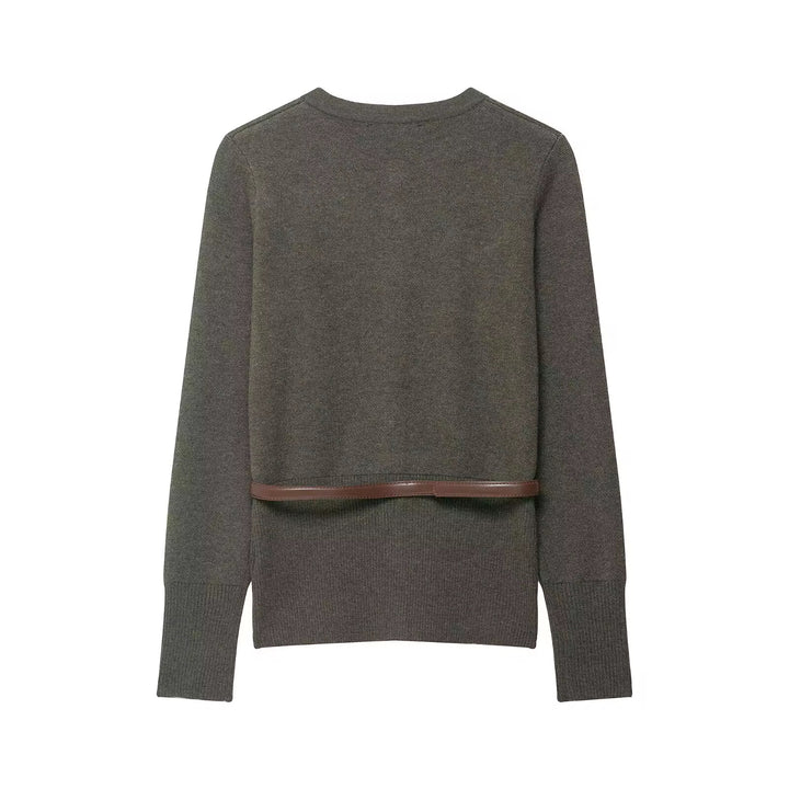 Argyle Pattern Cardigan and Skirt Set