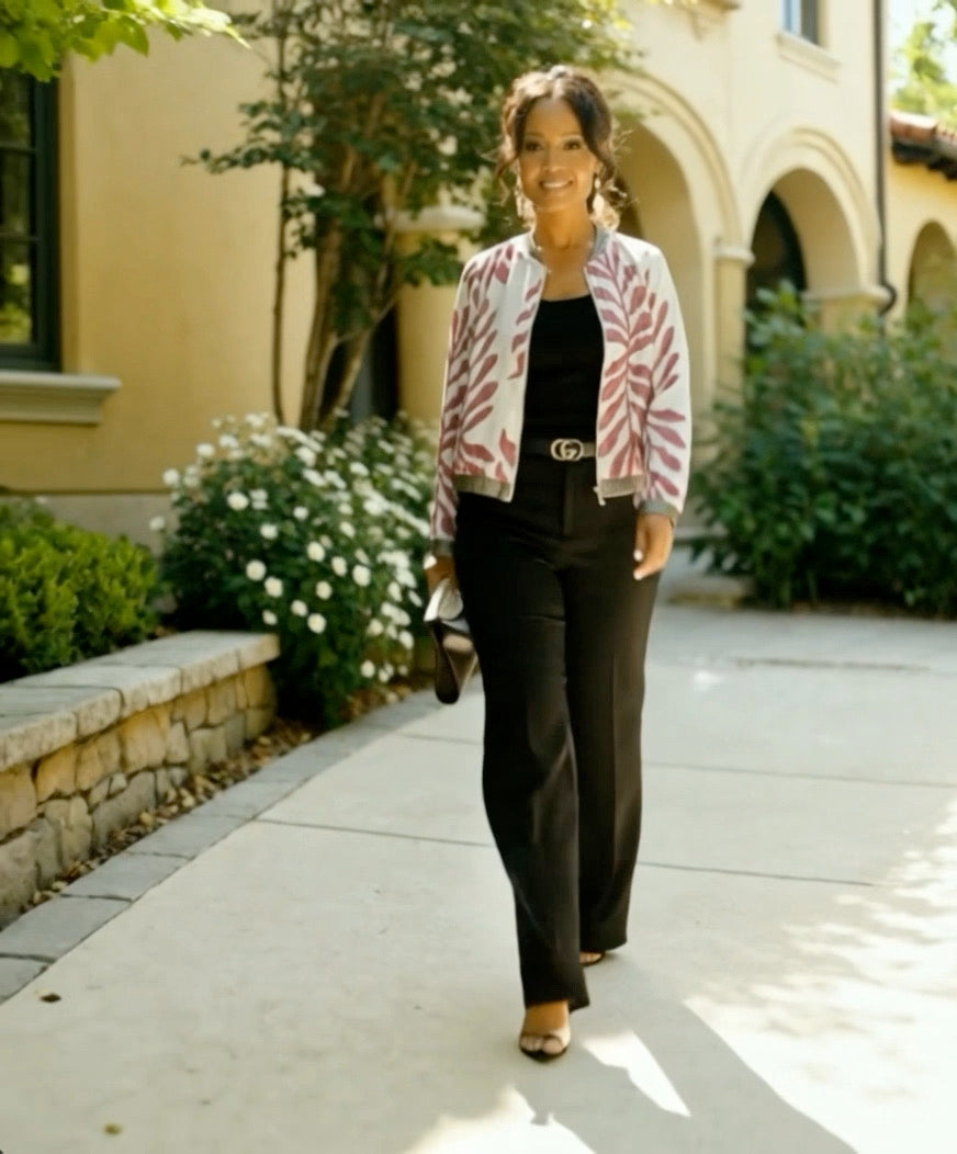 Printed Zip Up Long Sleeve Jacket