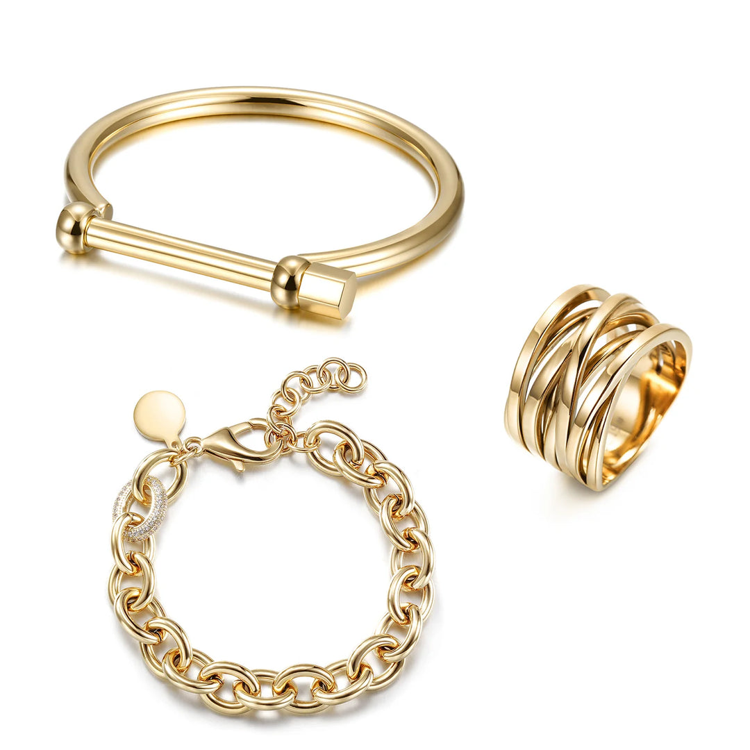 Sculpted Chain Jewelry Set