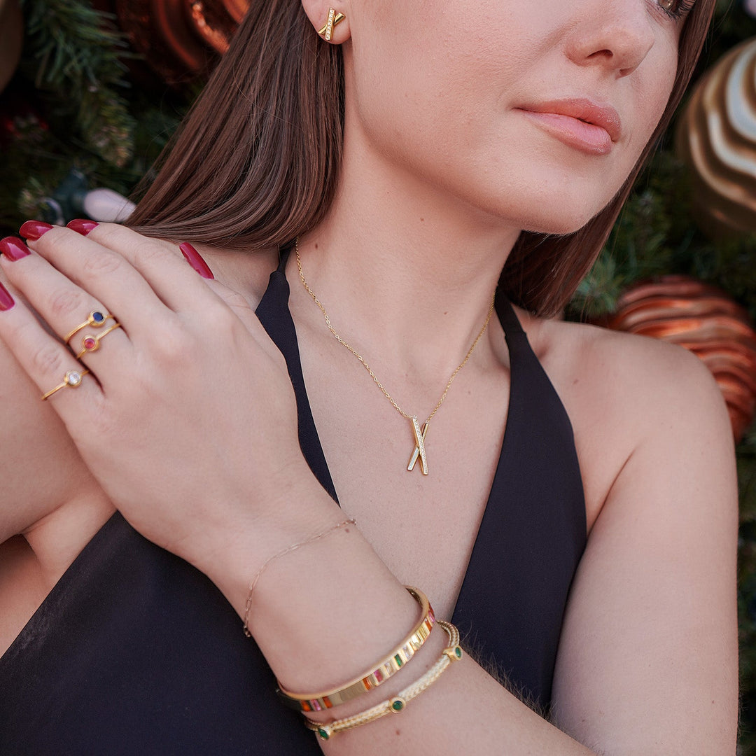 Cross Bar Jewelry Set