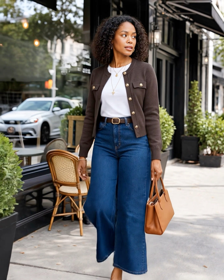 Button Down Long Sleeve Cardigan
