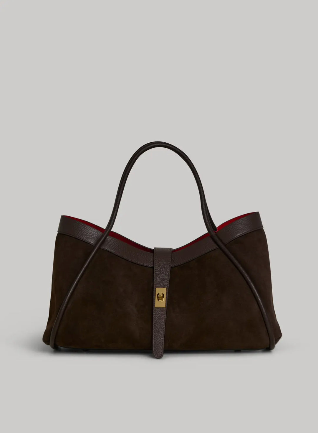 The Mayfair Bag in Chocolate Suede (Holiday Edition)