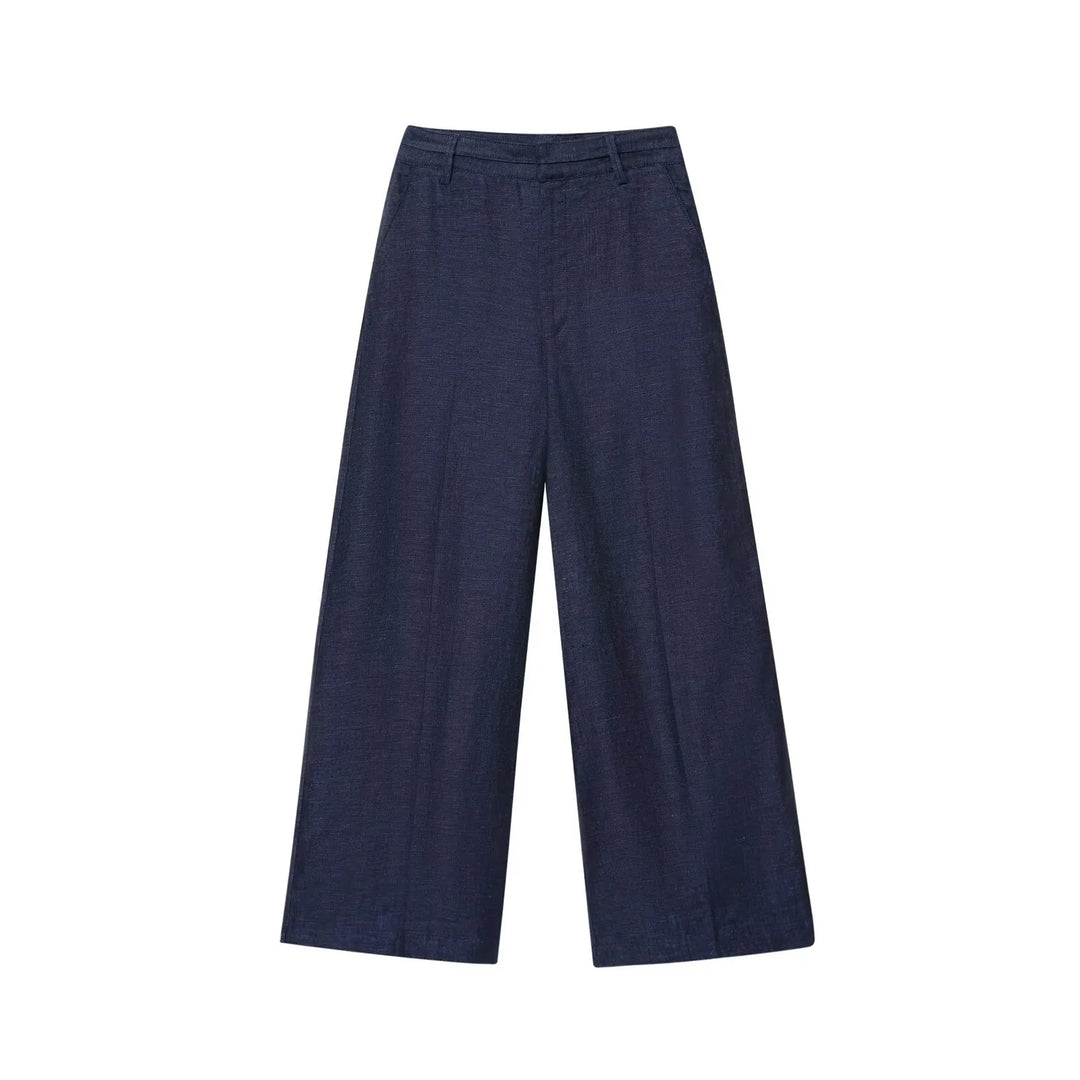 Denim Vest Wide Leg Pants Set