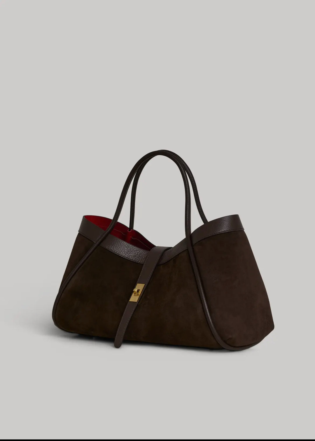 The Mayfair Bag in Chocolate Suede (Holiday Edition)