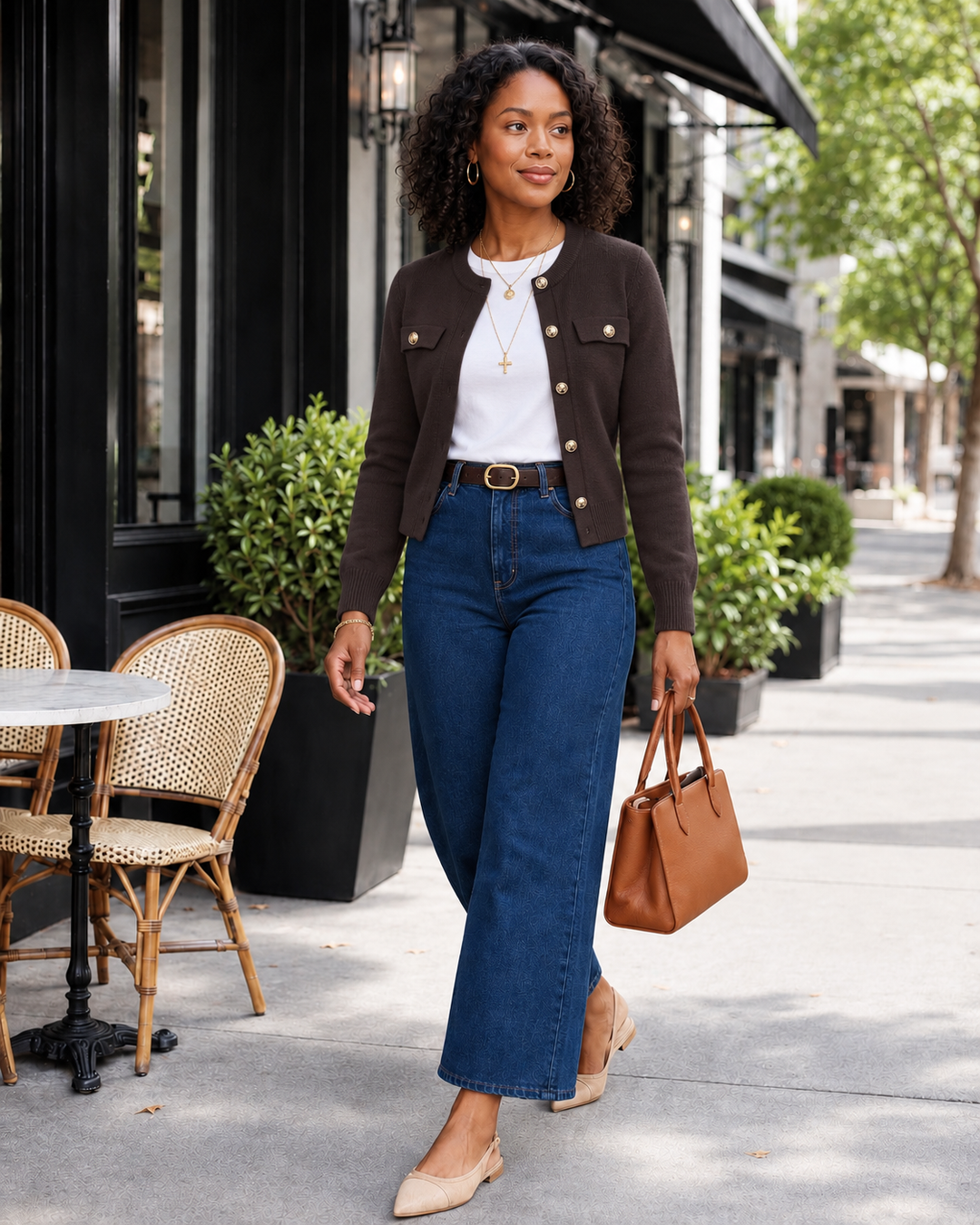Button Down Long Sleeve Cardigan