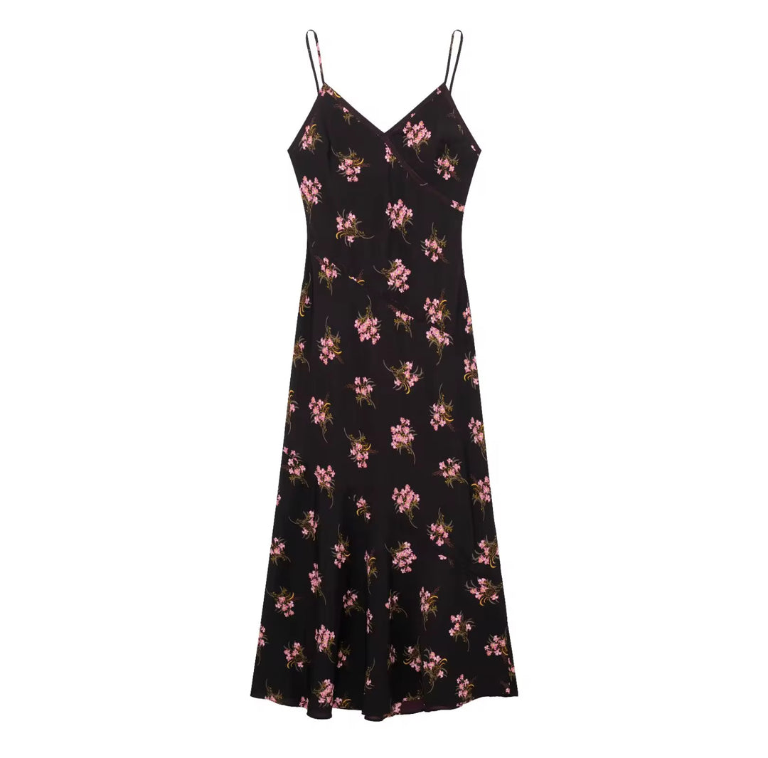 Floral Satin Slip Dress