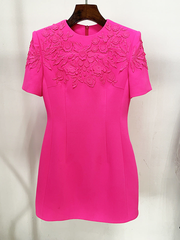 Luxury Embroidered Mini Dress