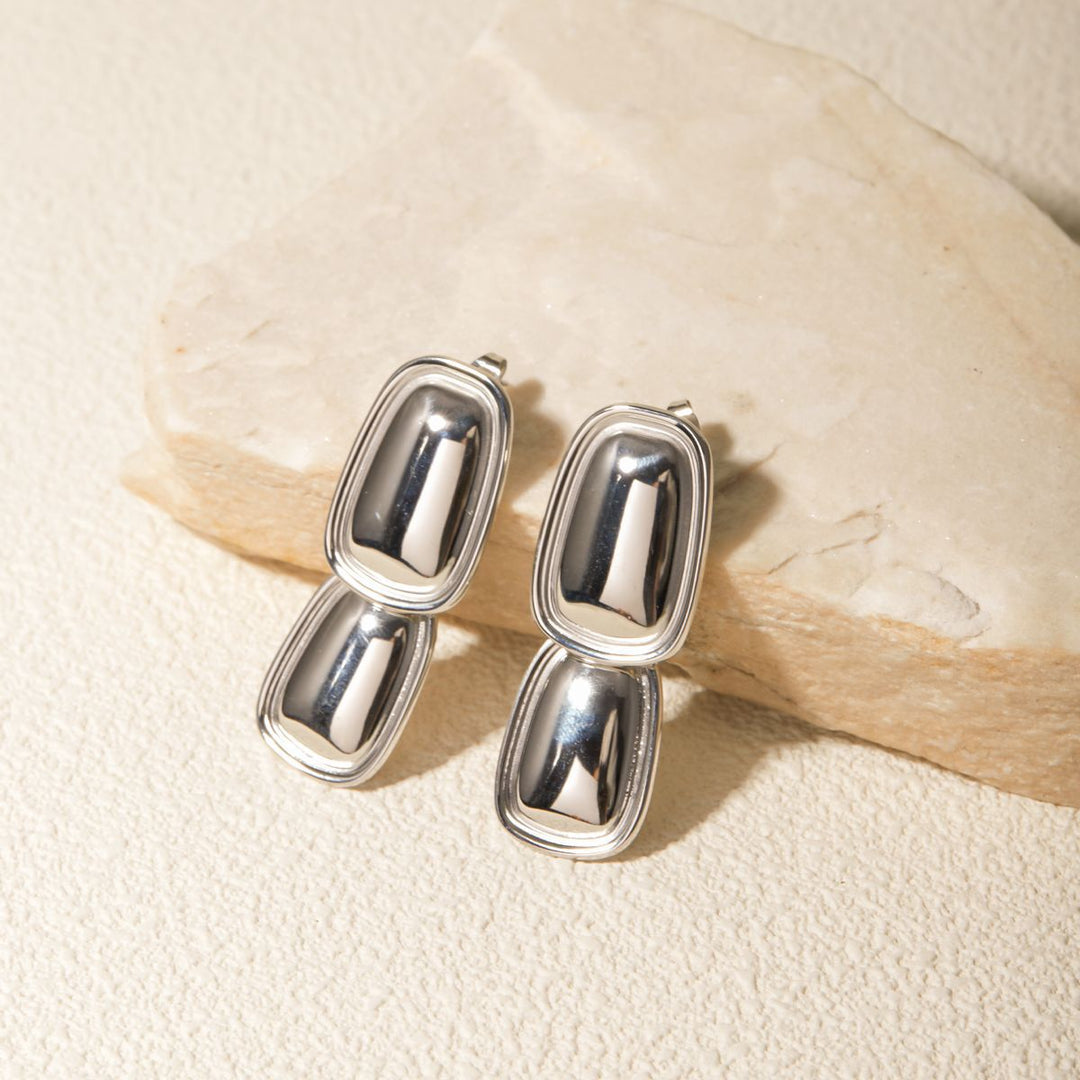 Vintage Simple Rectangle Ear Studs
