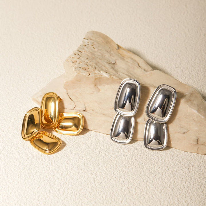 Vintage Simple Rectangle Ear Studs