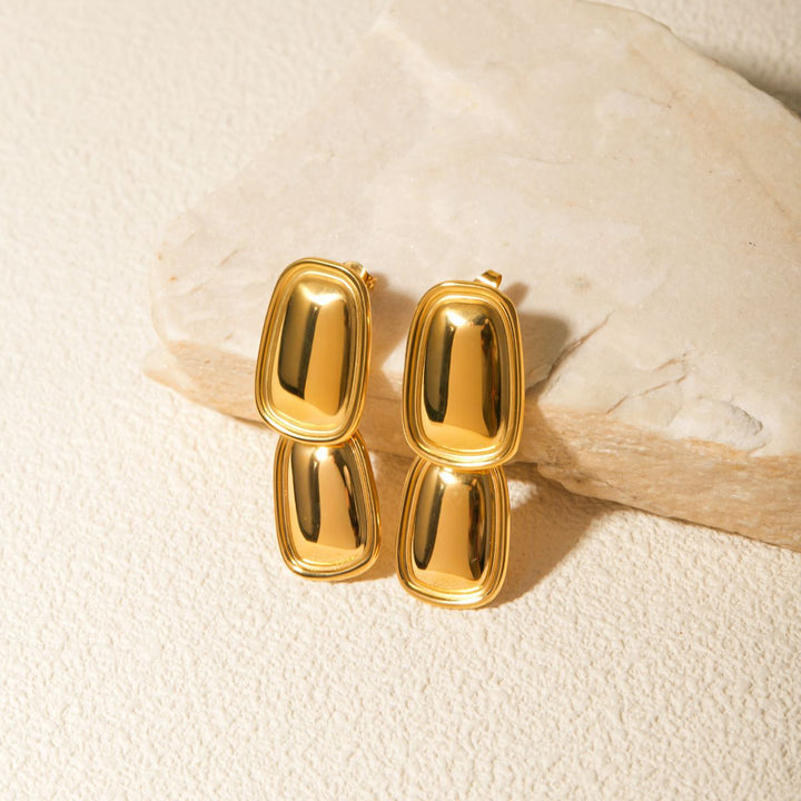 Vintage Simple Rectangle Ear Studs