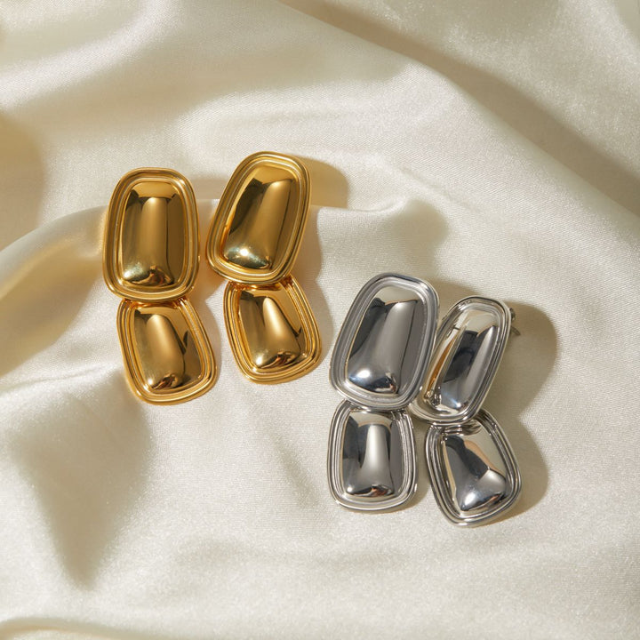 Vintage Simple Rectangle Ear Studs