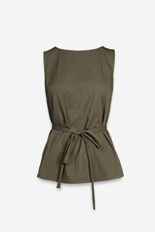 Sleeveless Cinched Tunic Top