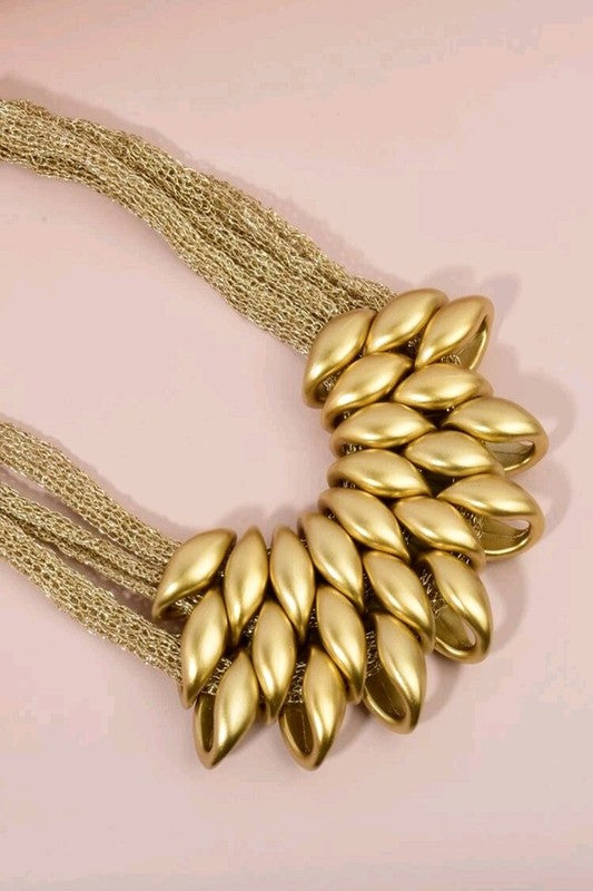 Gold Chunky Beaded Necklace